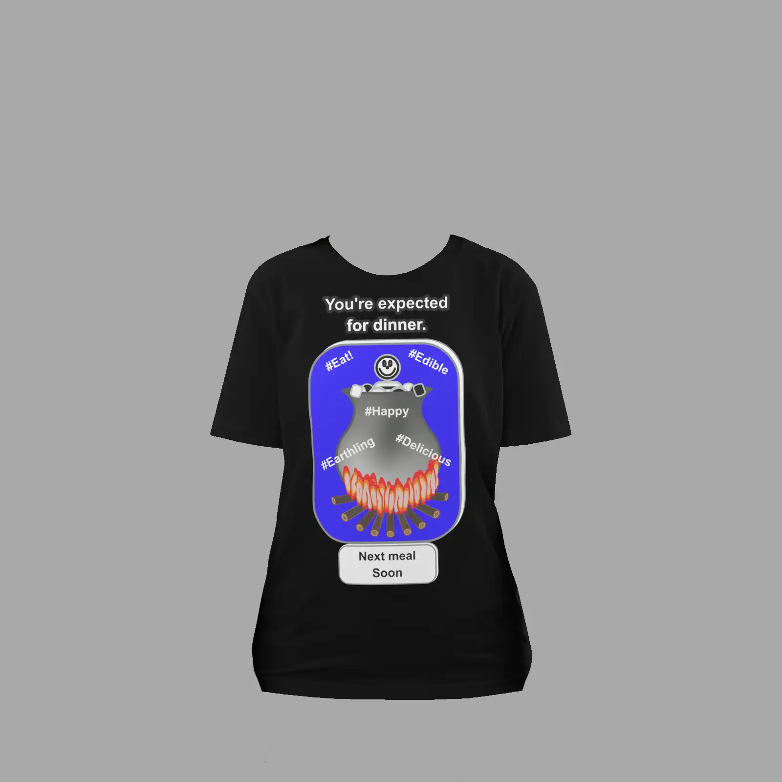 Unisex Organic Cotton T-Shirt Cauldron Angel Black - Image 3