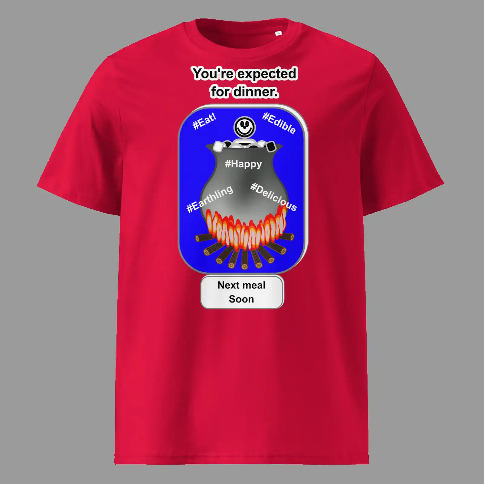Unisex Organic Cotton T-Shirt Cauldron Angel Red