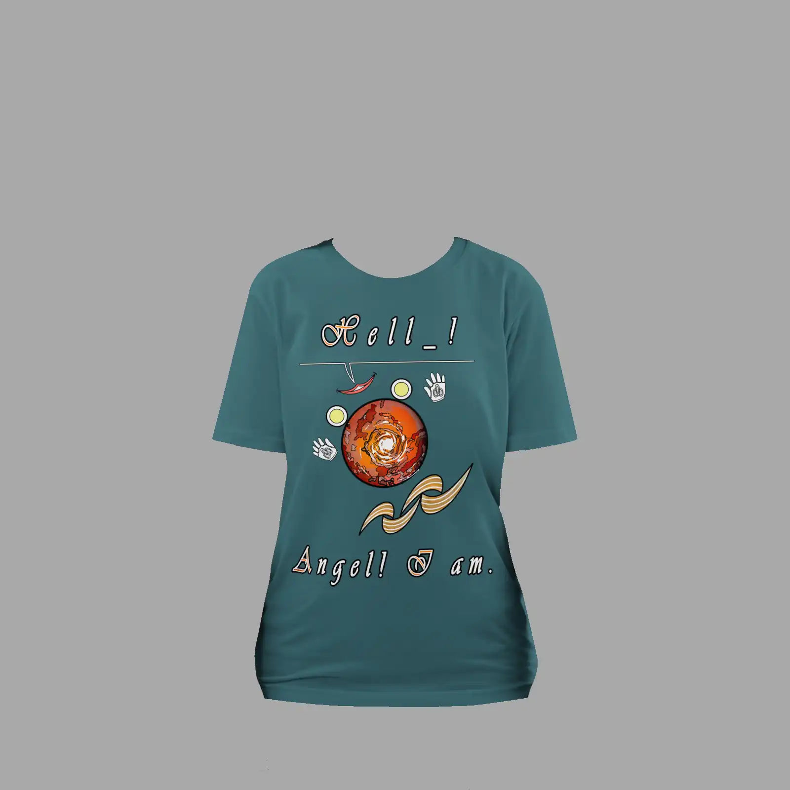 Unisex Organic Cotton T-Shirt Hello Angel Stargazer - Image 3