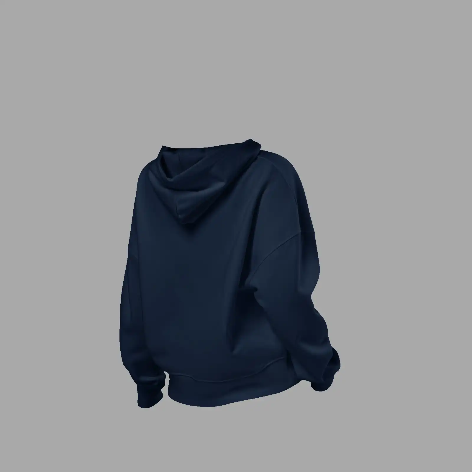 Womens Organic Hoodie Romantic Self-cannibalism French Navy - Image 4