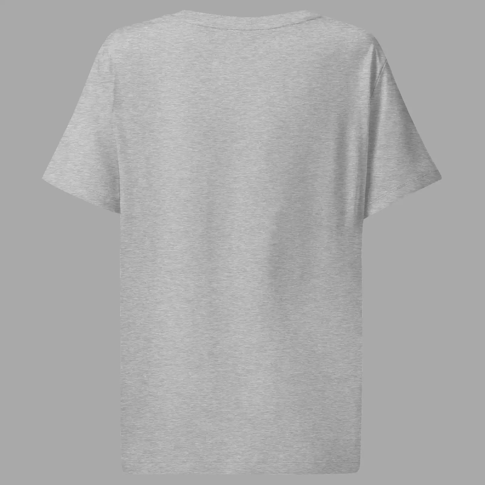 Womens Organic Ribbed Neck T-Shirt Anthropophagous Dilemma Heather Grey - Image 2