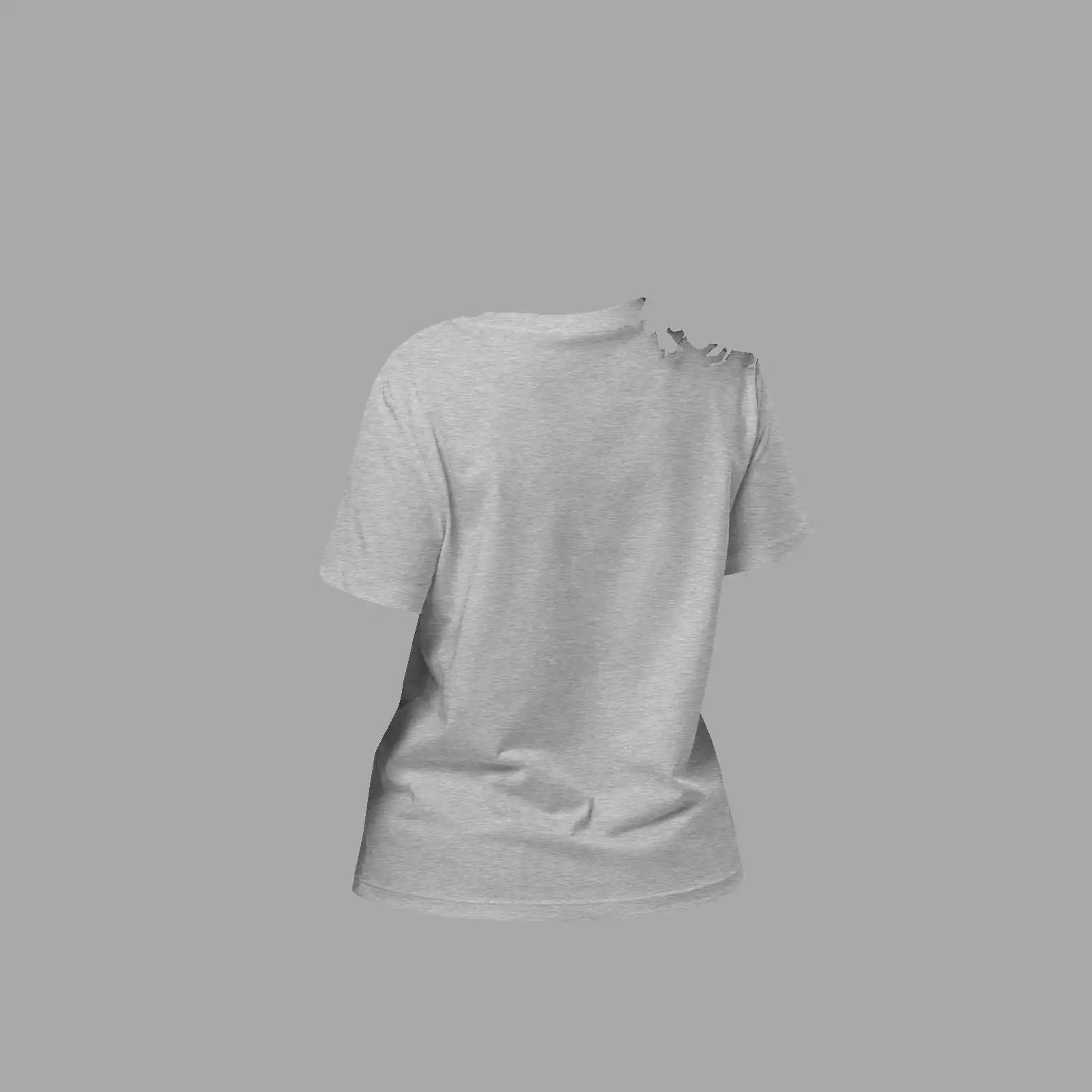 Womens Organic Ribbed Neck T-Shirt Anthropophagous Dilemma Heather Grey - Image 4