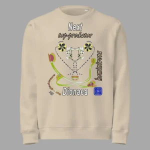 Unisex Organic Mid-Weight Sweatshirt Dionaea hominivora Desert Dust