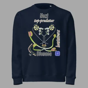 Unisex Organic Mid-Weight Sweatshirt Dionaea hominivora French Navy
